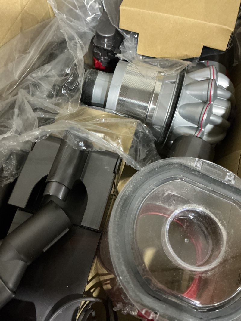 Condition photo showing As Is for dyson v8 cordless stick vacuum cleaner