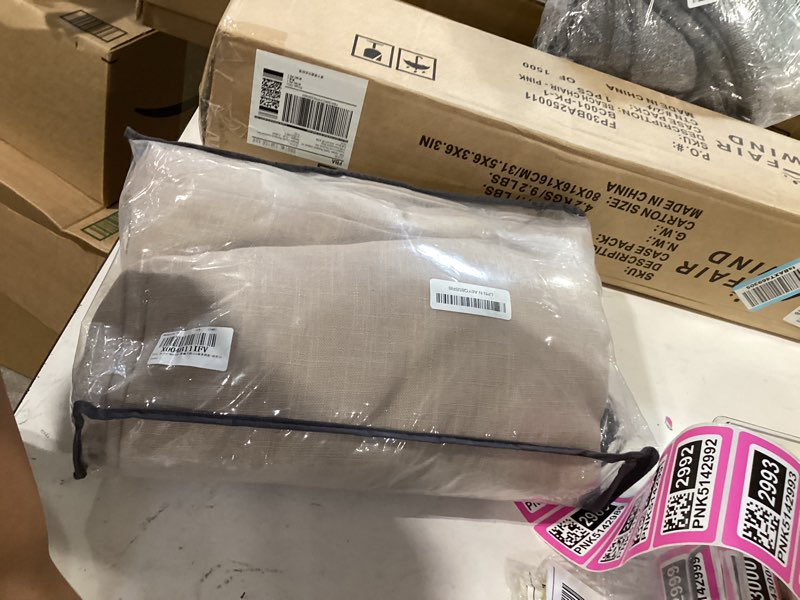 Condition photo showing Good Condition for dark flax linen curtains 120 inches long for living room bedroom pinch pleated back tab privacy curtains 120 inch length 2 panels light filtering greige tan brown farmhouse drapes 10 ft grey beige 40"w x 120"l (pack of 2)