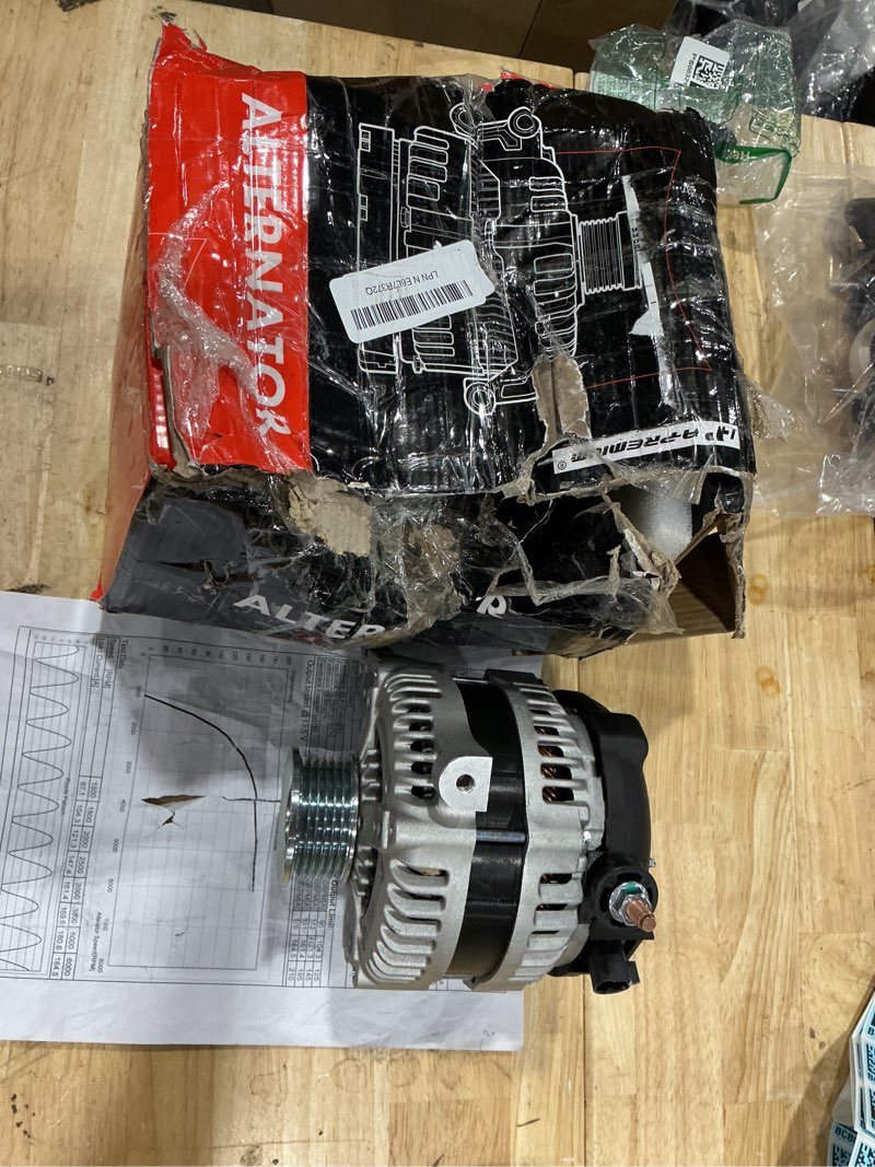 Condition photo showing As Is for a-premium alternator compatible with dodge grand caravan 2008-2010, chrysler town & country 2008-2010, jeep wrangler 2009-2011, 3.3l 3.8l, 140amp 12v cw 6-groove pulley, replace# 4727865ab