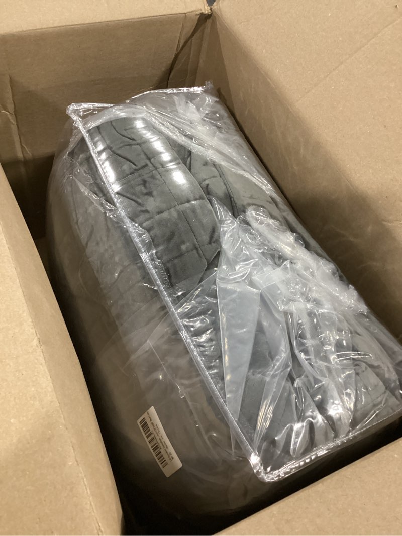 Condition photo showing Good Condition for Luxurious Velvet Quilt Oversize King Size Set Ultra Soft Bedding Set Quilted Bedspread Coverlet with 2 Matching Pillow Shams for All Season 120"x128",Blue Gray Blue Gray Super King