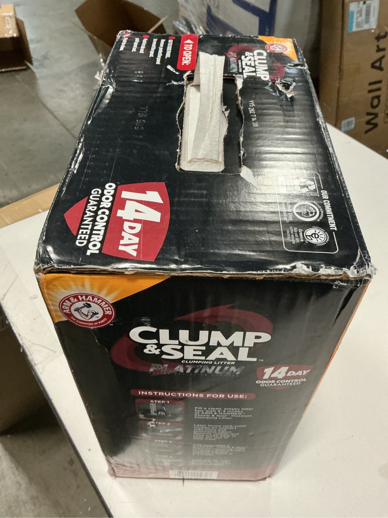Condition photo showing Good Condition for ARM & HAMMER Clump & Seal Platinum, Complete Odor Sealing Clumping Cat Litter, Multi-Cat, 14-Day Odor Control, Online Exclusive Formula, 37 Lbs