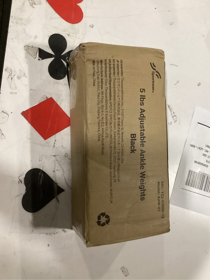 Condition photo showing Good Condition for Sportneer Adjustable Ankle Weights Set - 1 Pair (2-10 lbs) Removable Sandbags for Women & Men, Comfo