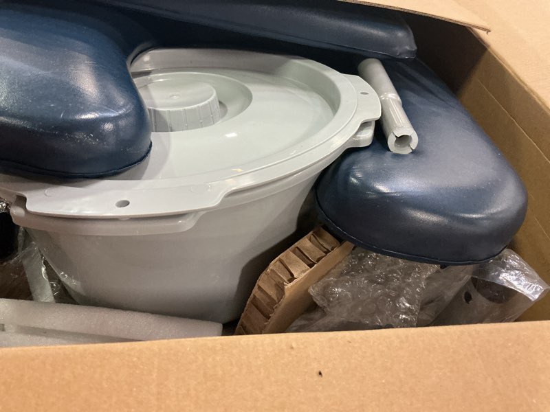 Condition photo showing Good Condition for HolyHeal Drop Arm Bedside Commode, Commode Toilet with Padded Seat and Backrest, 400lbs Capacity, 6.