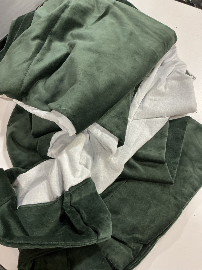 Condition photo showing Good Condition for quince, european cotton velvet curtain/single panel/48x84 inch/spruce
