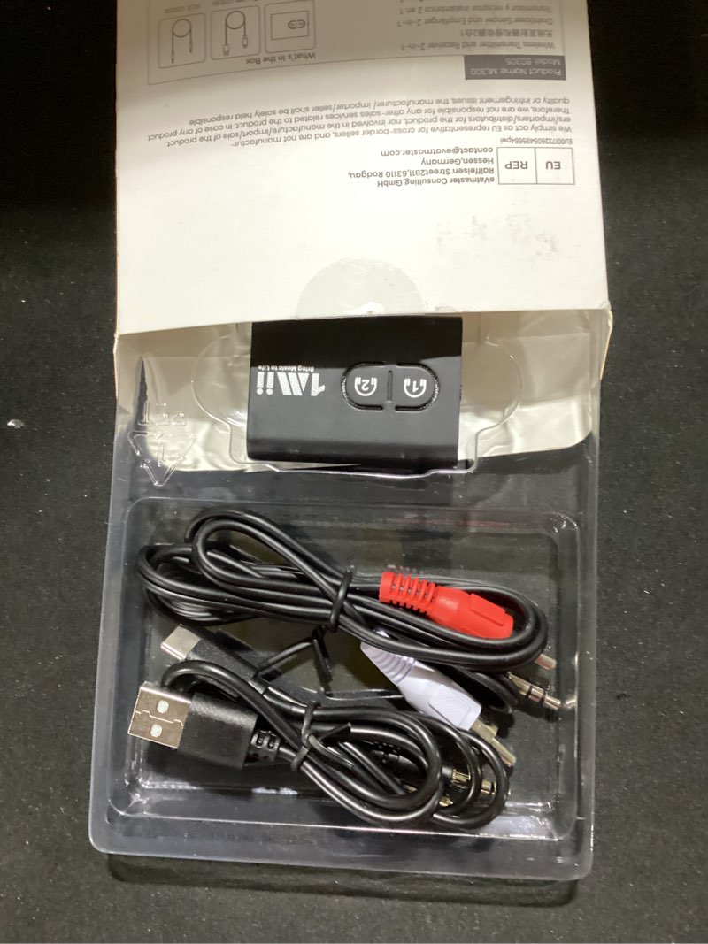 Condition photo showing Good Condition for 1mii bluetooth 5.3 transmitter receiver for tv to wireless headphones, dual link aptx adaptive/low latency/hd audio, aux bluetooth audio receiver adapter for home stereo, airplane, boat, gym black