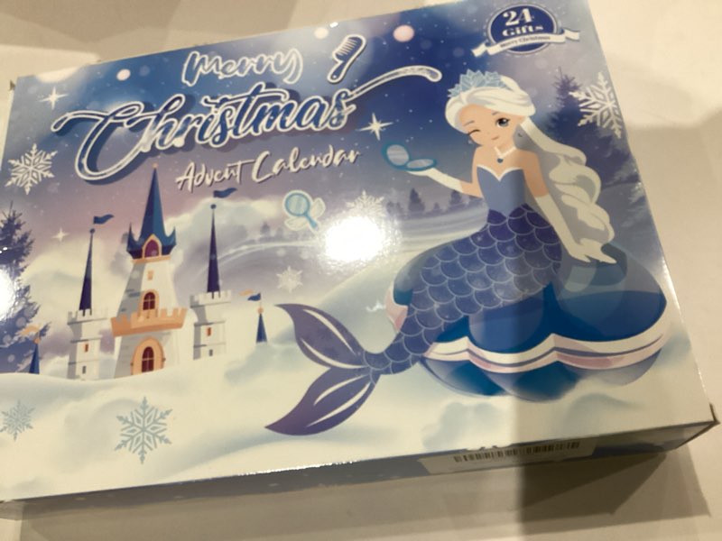 Condition photo showing New/Like New for Mermaid Advent Calendar 2025, 24 Days Christmas Countdown Calendar for Girls, Women, Mermaid Lovers - 33PCS Hair Accessories Surprise Christmas Gift and Decor for Teen Girl, Kids