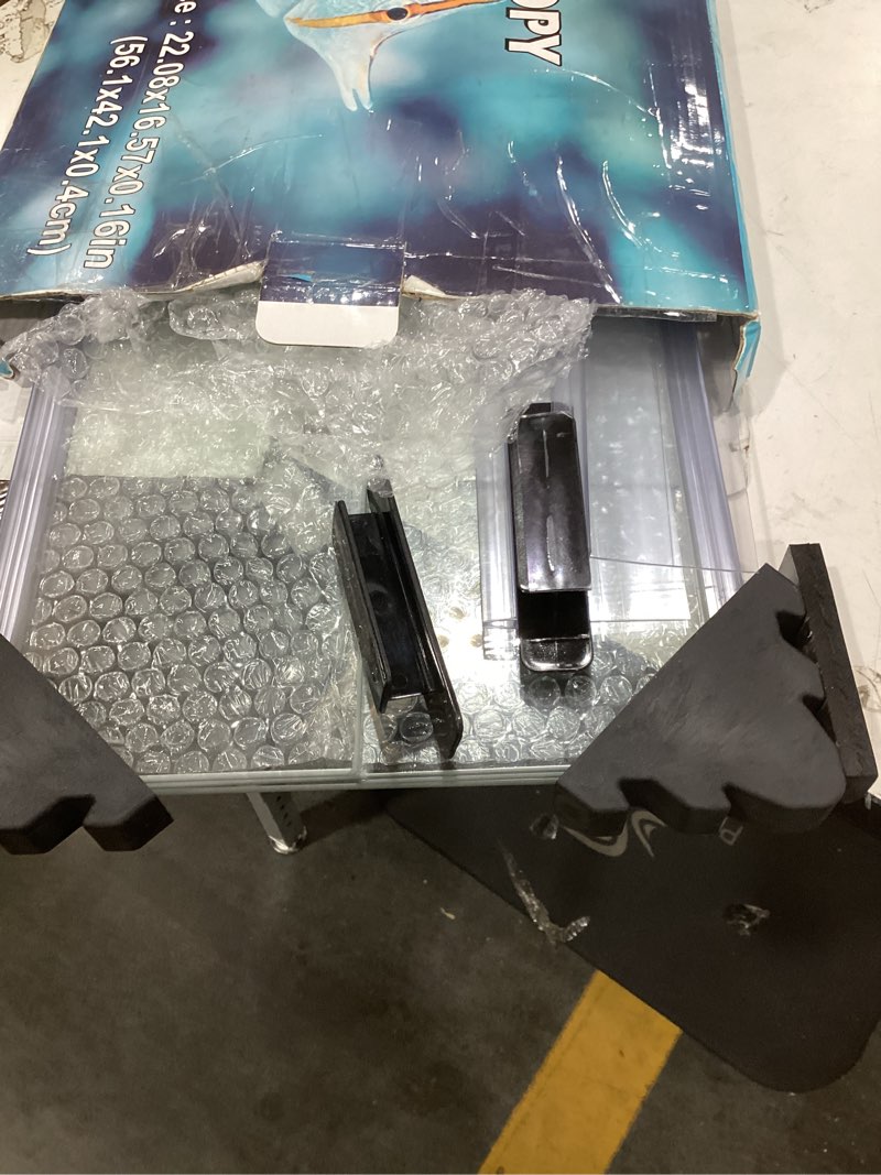 Condition photo showing As Is for 29.21x11.69 x0.16in clear tempered glass canopy,aquarium fish tank hoods fits for most 20long/29 gallon fish tanks (aqueon, marine land & perfecto) 1pcs-29.21x11.69in