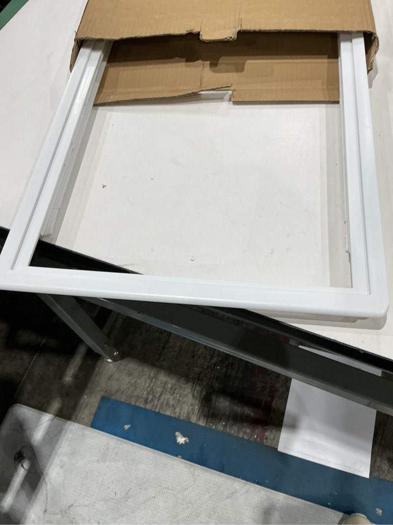 Condition photo showing As Is for 240354502 refrigerator upper crisper drawer cover frame compatible with frigidaire refrigerator frs3r2f, frs3r3e, frs3r3j, frs3r4e, frs3r5e, phs37eh, phs38ej, phs39eh, phs39ej, wrs3r3e etc