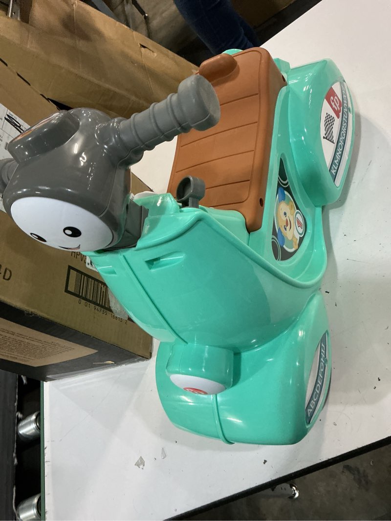 Condition photo showing Good Condition for fisher-price laugh & learn toddler ride-on toy, smart stages cruise along scooter with lights music and learning for ages 1 year and up (amazon exclusive) multicolor