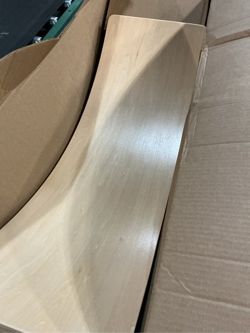 Condition photo showing Good Condition for Gentle Monster Wobble Balance Board, Wooden Montessori Toy Rocker Board Natural Wood Kids Toddler Open Ended Learning Toy Yoga Curvy Board for Adult Office Classroom Christmas Gifts