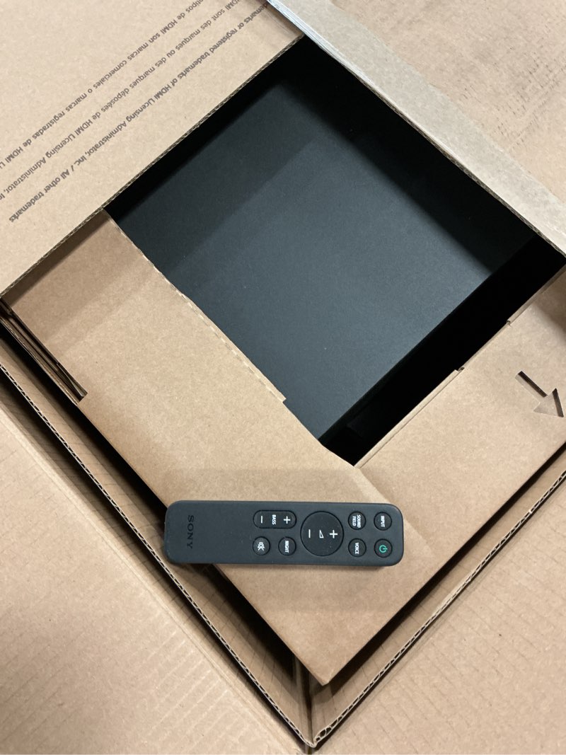 Condition photo showing Working Condition Verified for Sony BRAVIA Theater System 6, 5.1ch Home Theater System Sound bar with subwoofer and Rear Speakers, Surround Sound by Dolby Atmos/DTS:X Compatible HT-S60