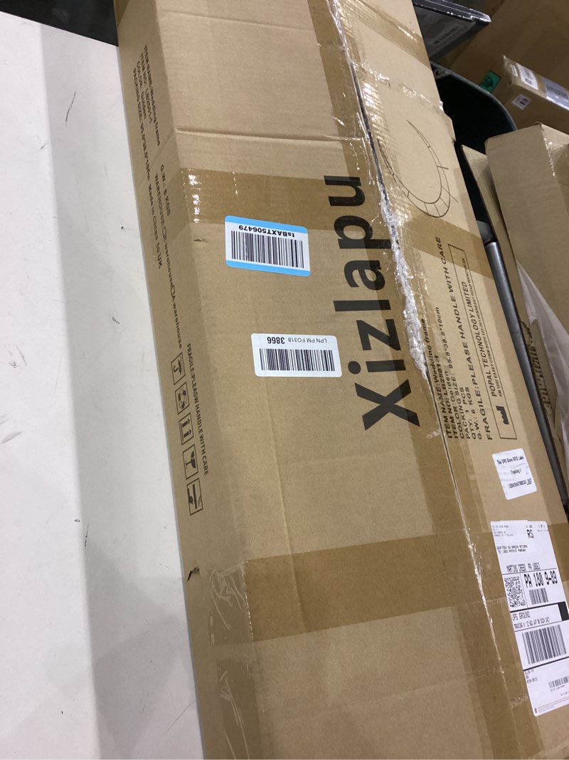 Condition photo showing Good Condition for 7.2 Feet Moon Shaped Wedding Arch Backdrop Stand Gold Frame for Festival Decorations Easy Assembly Rustproof Reusable Iron Material Ideal for Wedding Venue and Party Balloon Arch Display