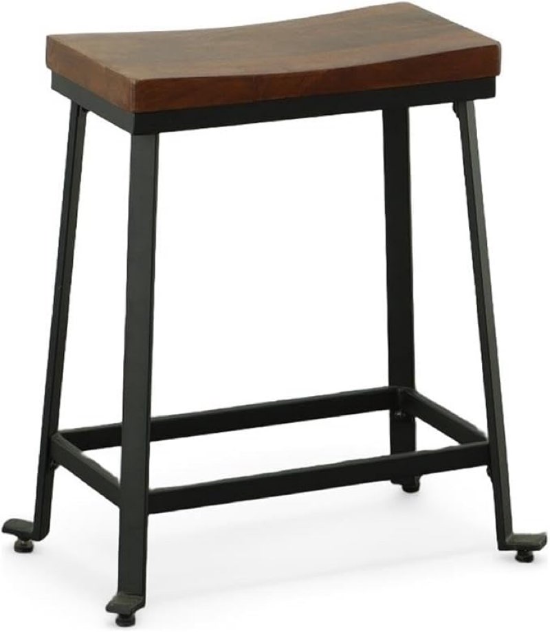 Thea 24" Counter Stool in Brown and Black