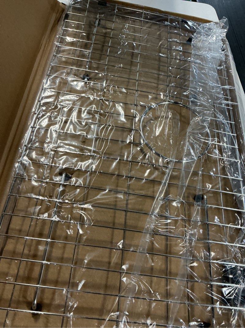 Condition photo showing Good Condition for kitchen sink grid and sink protectors, stainless steel sink grids for bottom of kitchen sinks, 26" x 14" with rear drain for single bowl sinks