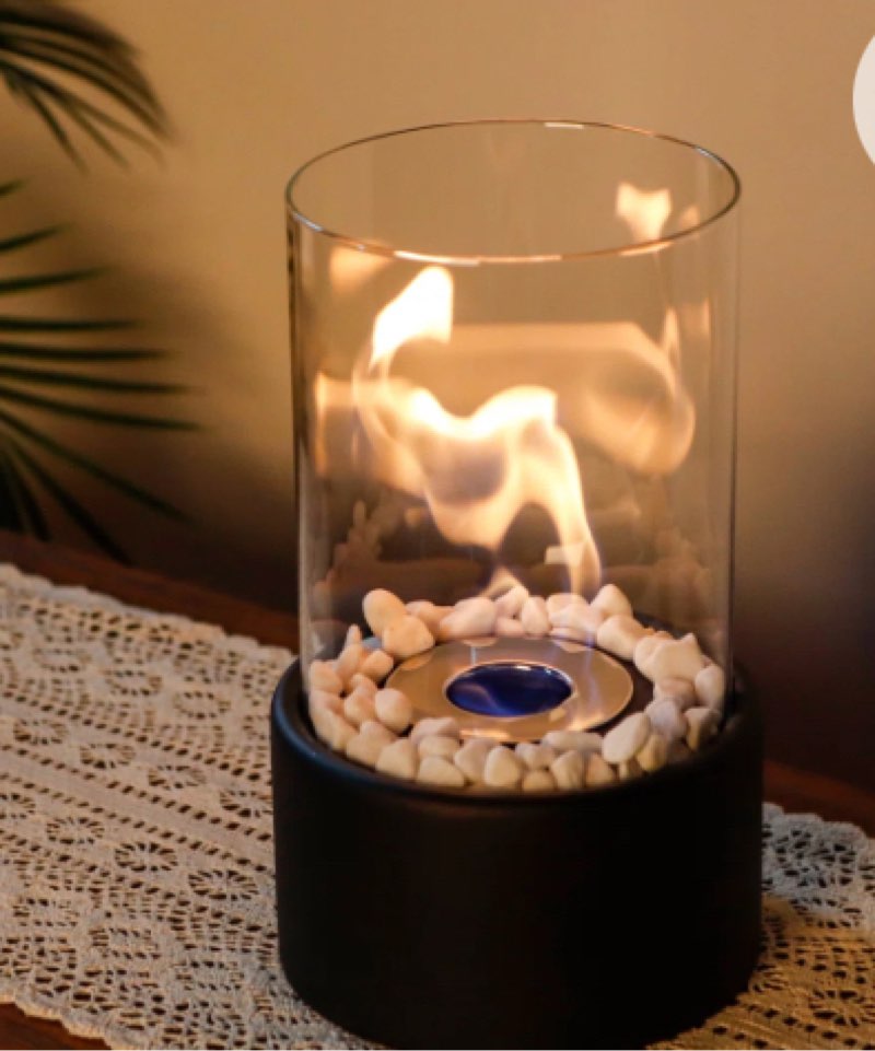 Extra Large Metal Bio-Ethanol Outdoor Tabletop Fireplace