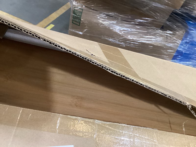 Condition photo showing As Is for wire shelf covers, bamboo wire rack covers for pantry, closet (4pcs, 24" w x 12" d) 24"w x 12"d 4