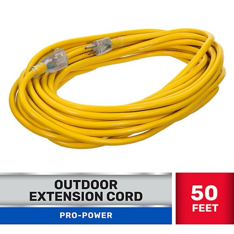 utilitech pro 50-ft 10/3 3-prong outdoor sjtw heavy duty lighted extension cord