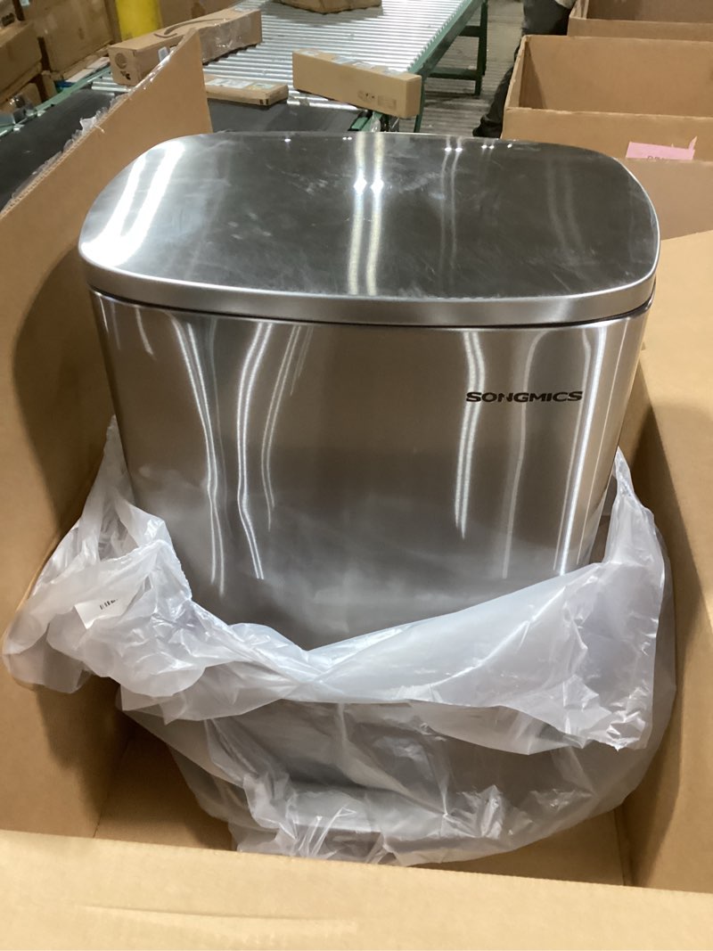 Condition photo showing Good Condition for SONGMICS 13 Gallon (50 L) Trash Can, Stainless Steel Kitchen Garbage Can, Recycling or Waste Bin, Soft Close, Step-On Pedal, Removable Inner Bucket, Silver ULTB050E01 Silver 13 Gal.