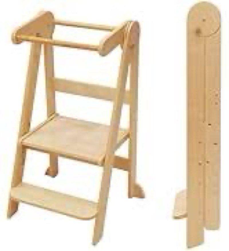 foldable toddler tower 95% preassembled kitchen stool helper folding step stool for kids with 3 adju