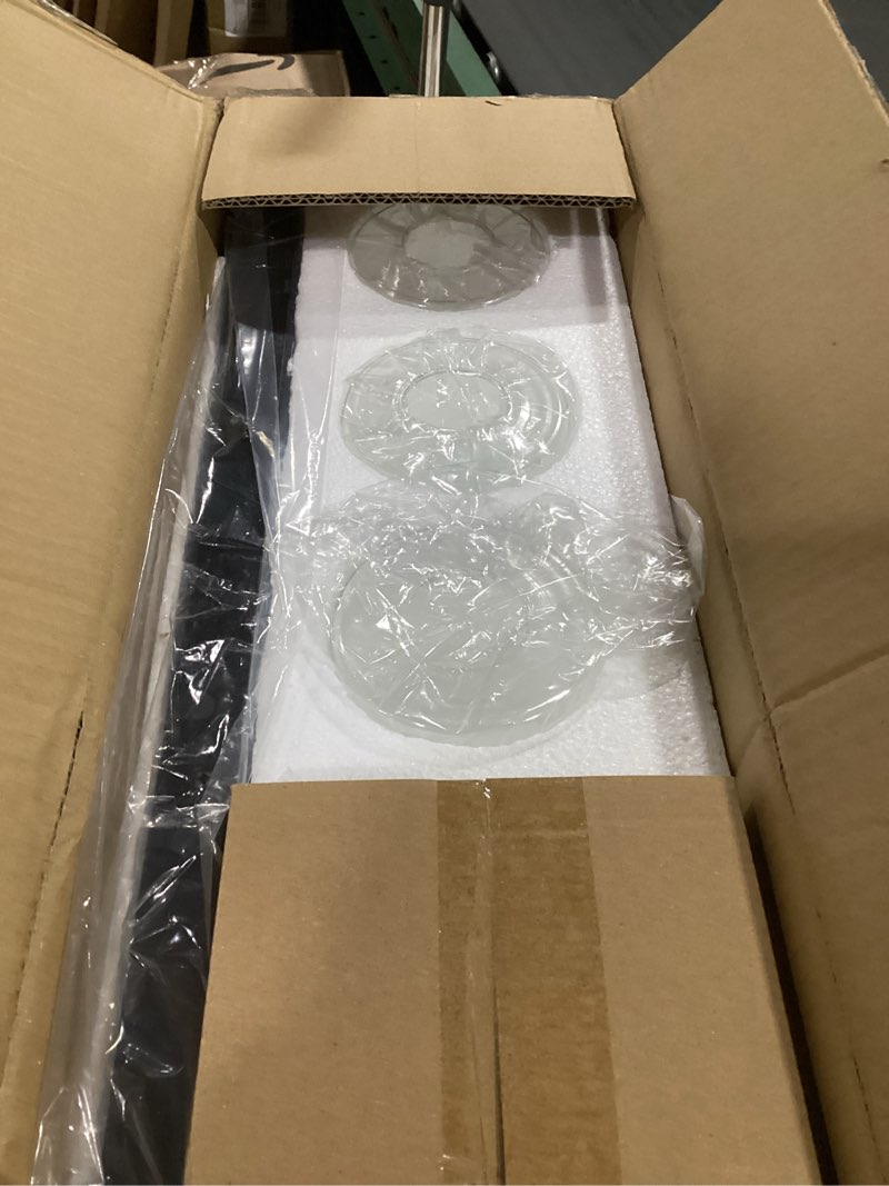 Condition photo showing New/Like New for izorro bathroom vanity light fixture, 3-light 22 inch matte black bathroom light fixtures over mirror, with clear glass shade, modern farmhouse vanity lights, rustic restroom lighting fixtures black-clear glass shade 3-light