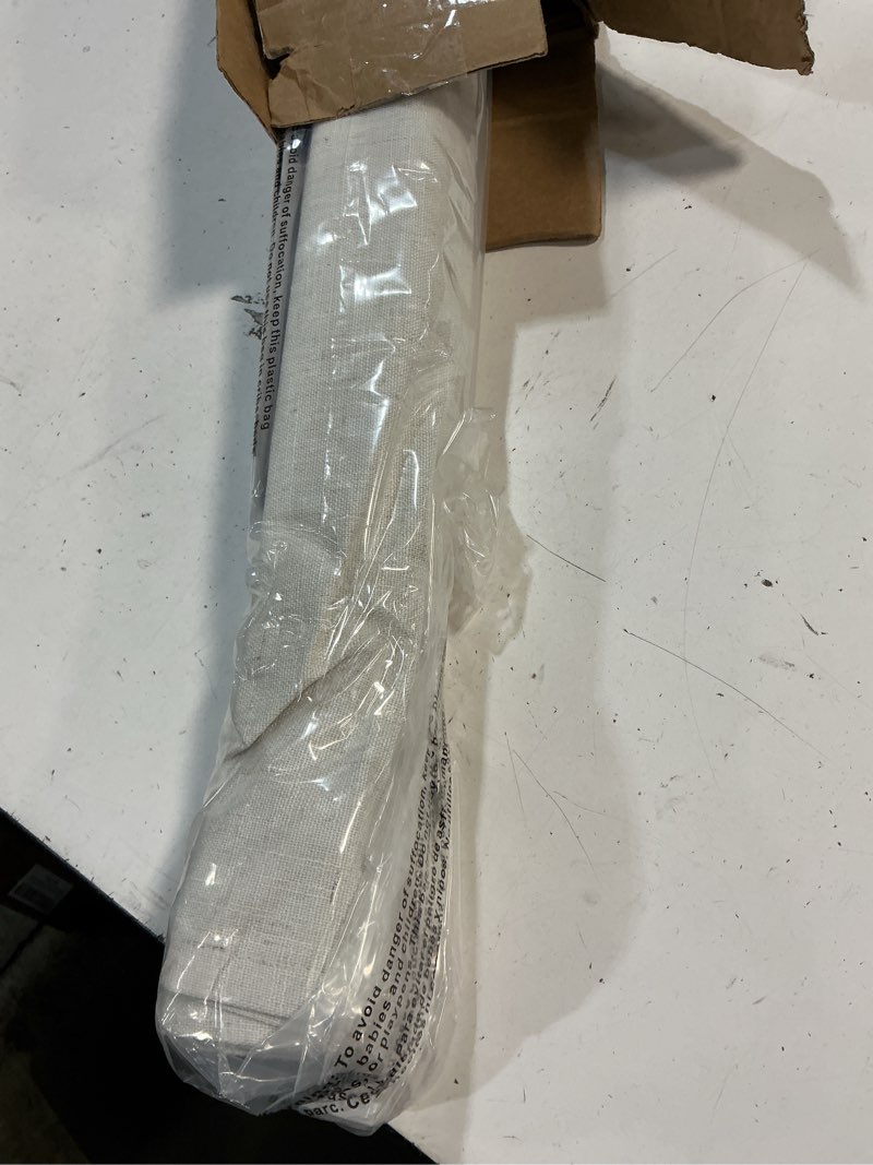 Condition photo showing Good Condition for lazblinds no tools no drill cordless roman shades for windows, blackout thermal insulated uv blocking window blinds, room darkening fabric blinds for indoor windows, 22'' w x 64'' h, off white blackout - off white 22" w x 64" h