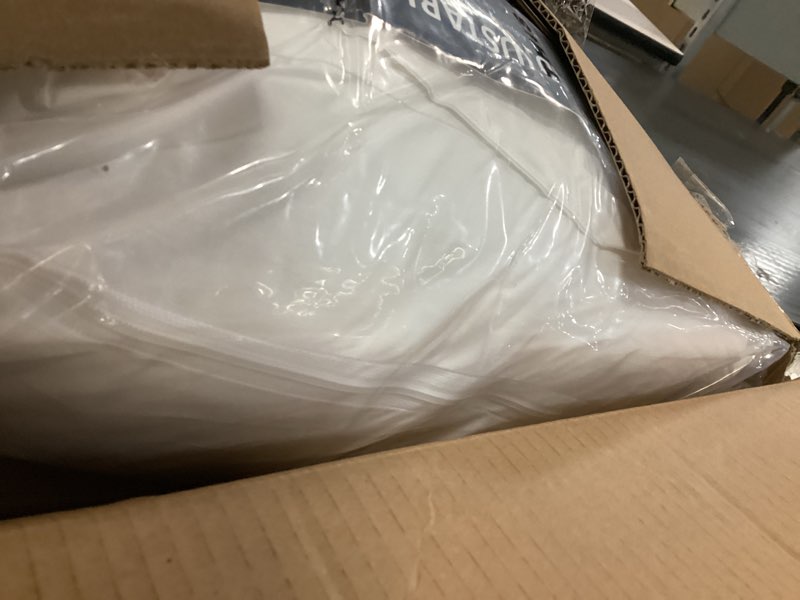 Condition photo showing New/Like New for three geese adjustable layer goose feather pillow queen size,assemblable bed pillow with pillowcase,100% soft cotton cover,good for side and back stomach sleeper,packaging include 1 pillow. queen/standard (pack of 1) white - adjustable gusset pillow 2.0