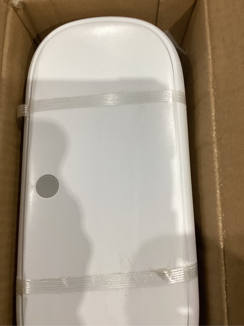 Condition photo showing Good Condition for Small Bathroom Trash Can with Lid, 3 Gallon Slim Garbage Bin with Pop-Up Lid & Air-Pressure Bag Lock, Mini Waste Basket for Bathroom, Bedroom, Kitchen, Office, Rv, White - Includes 75 Bags (5 Rolls)