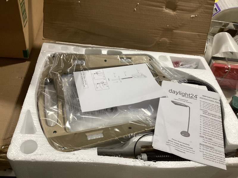 daylight24 402039-55 Full Page 8 x 10 Inch Magnifier LED Illuminated Floor Lamp, Gold