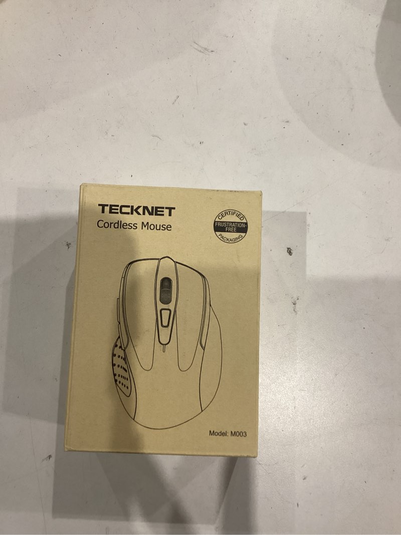 Condition photo showing Good Condition for tecknet wireless mouse, 2.4g ergonomic optical mouse, computer mouse for laptop, pc, computer, chromebook, notebook, 6 buttons, 24 months battery life, 2600 dpi, 5 adjustment levels - red