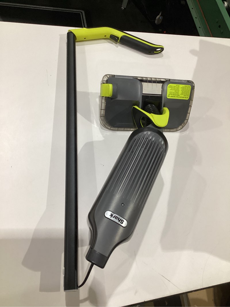 Condition photo showing Good Condition for (USED, NOT TESTED) Shark VACMOP Cordless Hard Floor Cleaner, Vacuum and Spray Mop, Powerful Suction, Lightweight, LED Headlights, Includes 4 Disposable Pads, 12oz Multi-Surface Cleaning Solution, Gray, VM252