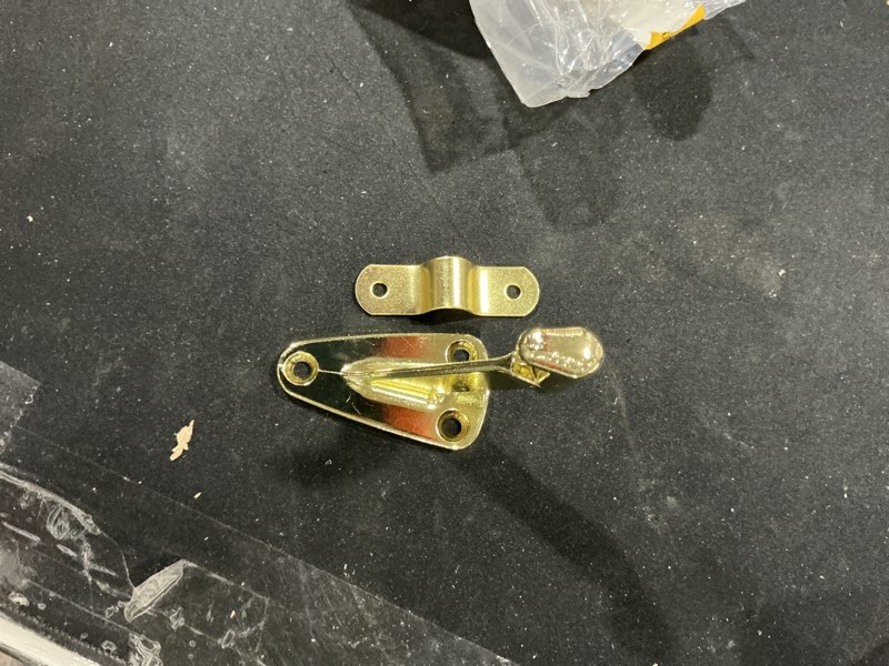 Condition photo showing As Is for Hickory Hardware Hand Rail Bracket Collection Handrail Bracket with Polished Brass Finish