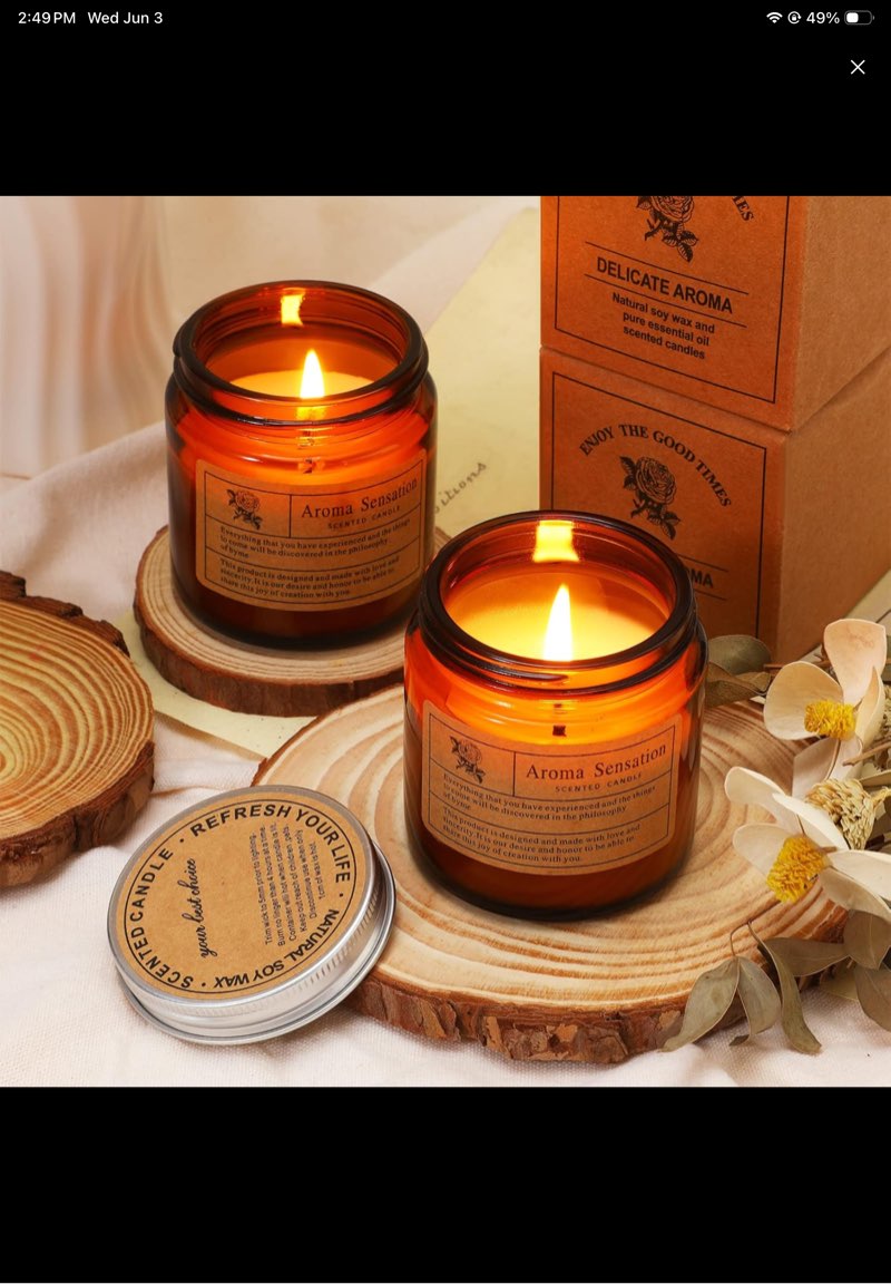 Home Scented Soy Aromatherapy Candle Gift for Women Men (scent may vary) 