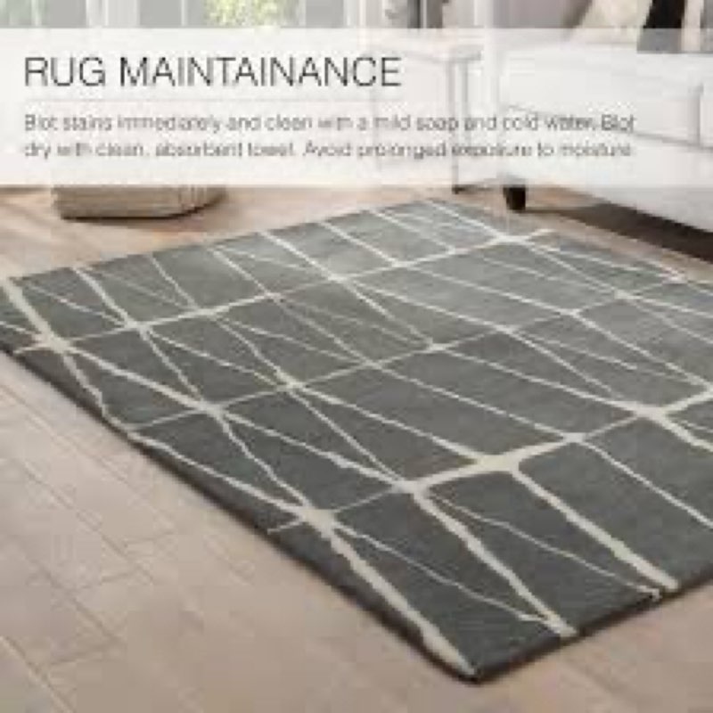 Pete wool gray rug 