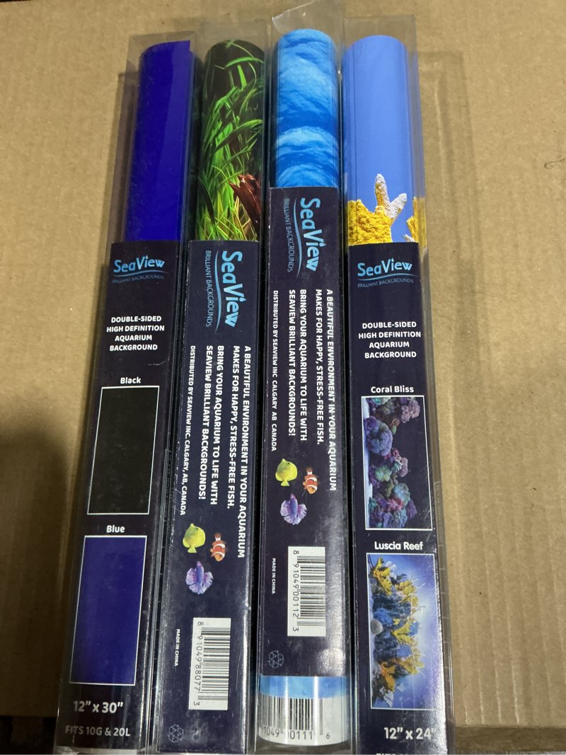 Condition photo showing New/Like New for (Bidding on 4) SEAVIEW Brilliant Backgrounds Deep Sea Blue/Midnight Black 18\" L X 36\" W