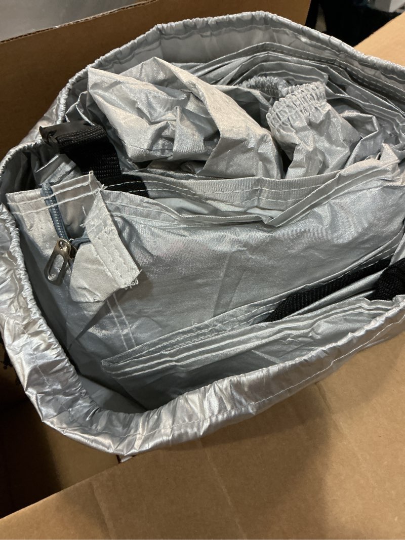 Condition photo showing Good Condition for Sedan Car Cover (155-170 inches) - Universal Fit, Waterproof, Dupont Oxford, All Weather, Hail Protector, Sun Protection, Door Zipper 3S: Fit 155-170 inches Sedan