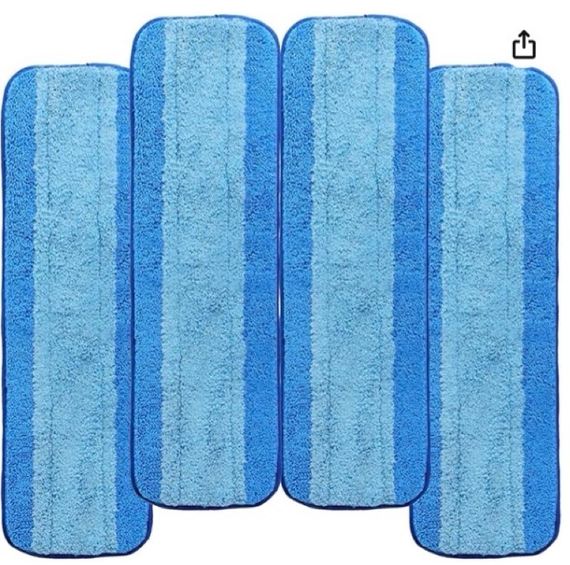 40 Pieces Microfiber Cleaning Pads Compatible with Bona Mop Reusable 18 Inch Replacement Cleaning Pads Washable Refills Replacement Heads for Floor Cleaning