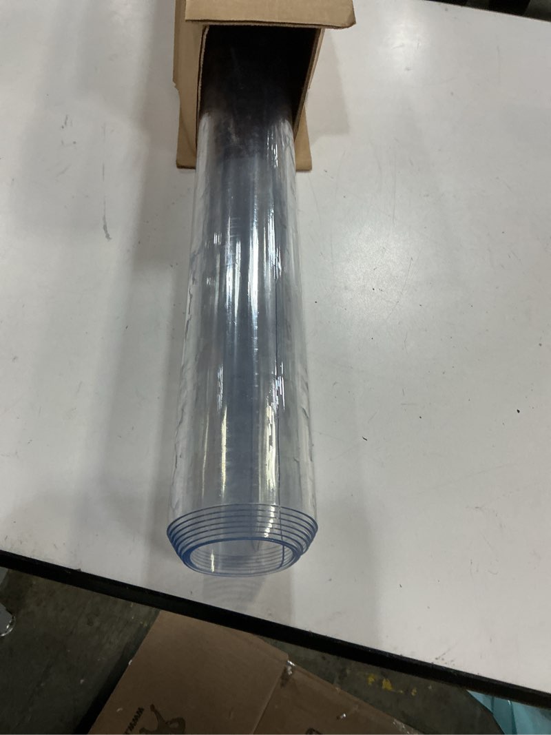 Condition photo showing Good Condition for clear table cover protector, 48 x 72 inch table protector for dining room table, 1.5mm thick clear plastic mat for kitchen, writing desk pad for desktop clear 1.5mm 48" x 72"