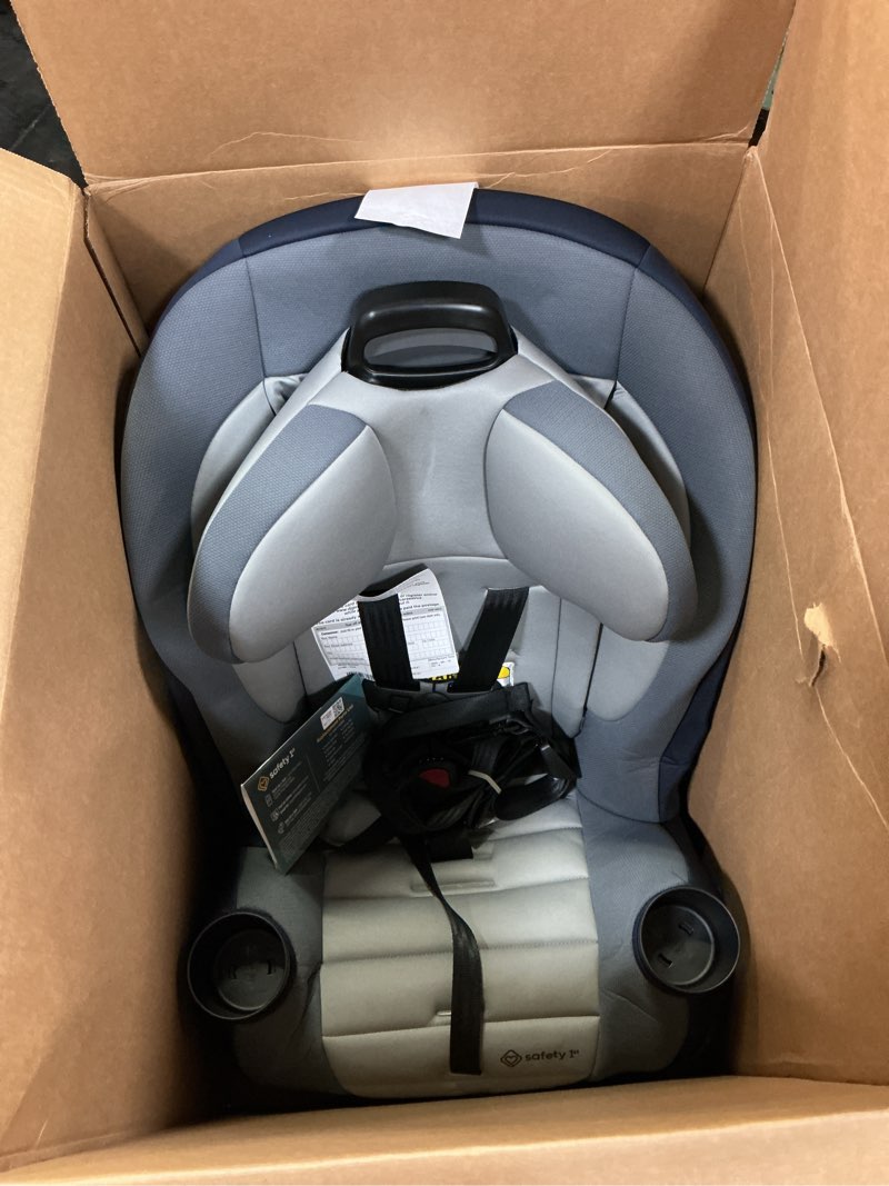 Condition photo showing Good Condition for safety 1st ellaris 3-in-1 convertible car seat, slim fit design, rear & forward-facing, 5-position headrest, 3-across fit, travel-friendly with machine-washable seat pad, london blue
