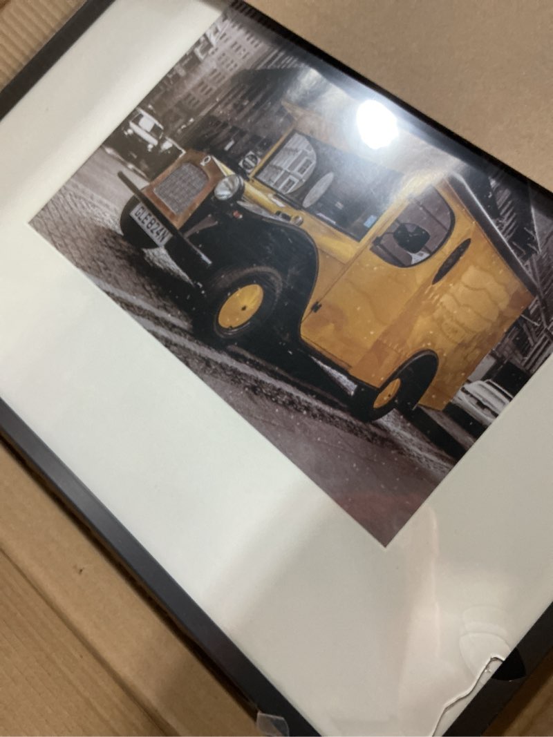 Condition photo showing New/Like New for art emotion aluminum picture frame with 2mm glass (black, 16x20 with 11x14 opening), hangers for vertical or horizontal display black 16x20 with 11x14 opening