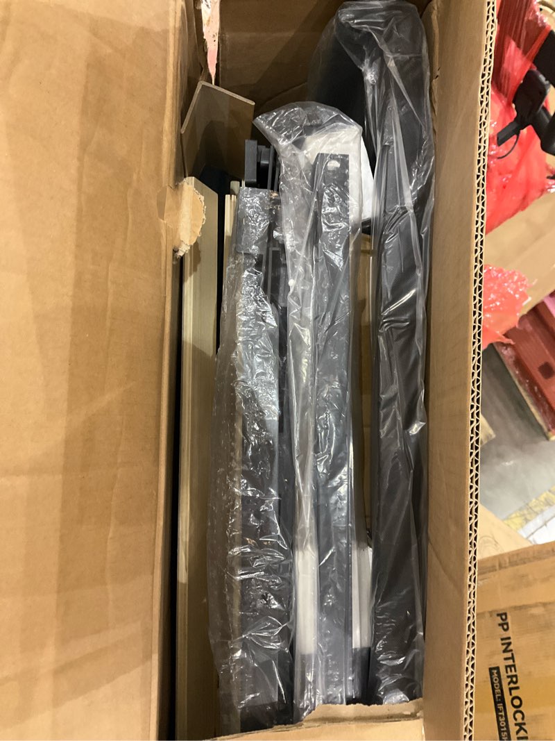 Condition photo showing As Is for Garvee Queen Size Bed Frame with 4 Storage Drawers, Adjustable Height Headboard, Linen Upholstered Platform Bed Frame, No Box Spring Needed, Easy Assembly, Black