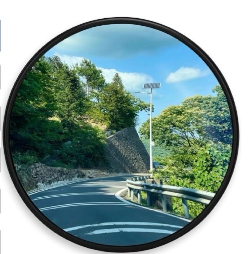 24" Unbreakable Convex Traffic Mirror – Vision up to 35FT, Lightweight PC, Ideal for Driveways, Garages, Warehouses, and more Indoor/Outdoor Use