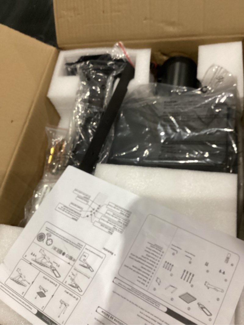 Condition photo showing As Is for Gebosun 300W LED Solar Street Light Outdoor Solar Flood lamp 6000K Dusk to Dawn with Remote Control Security Waterproof Motion Sensor for Parking Lot, Garden, Warehouse,Pathway, Yard