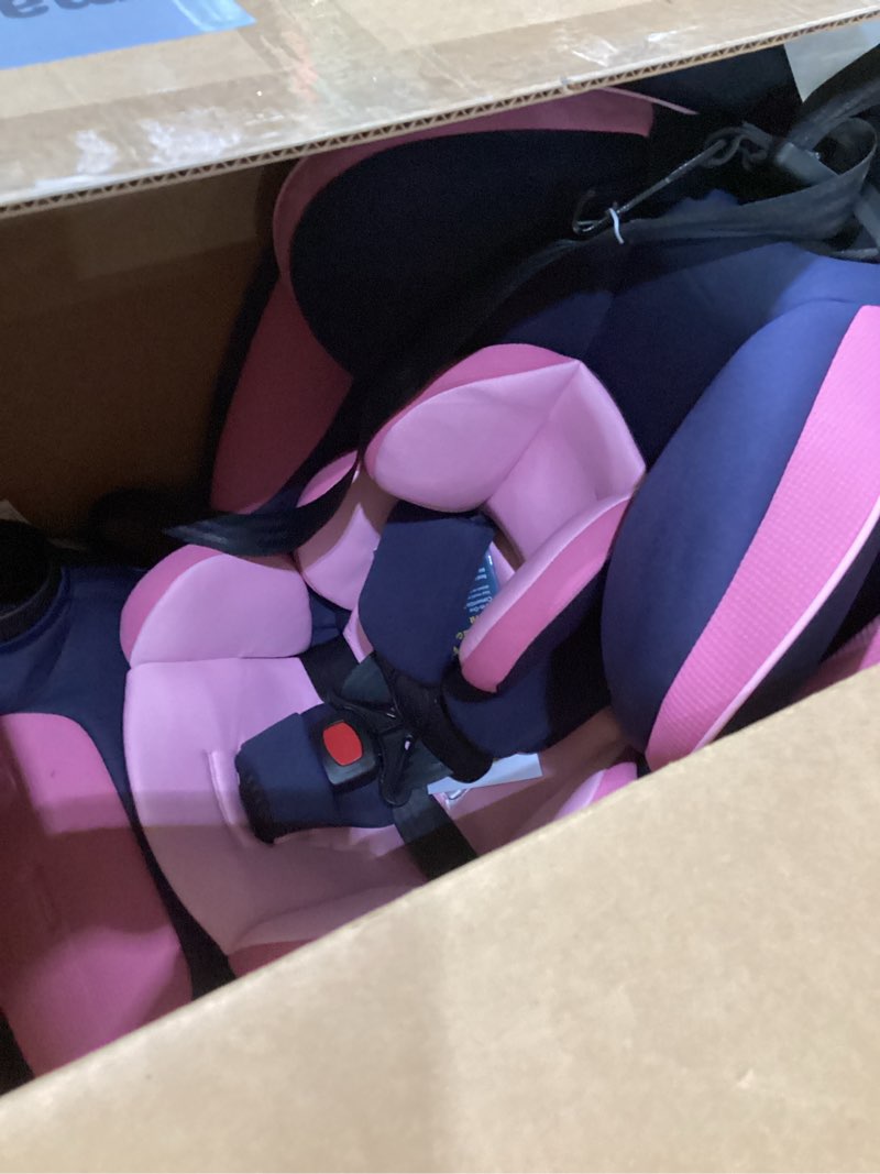 Condition photo showing Good Condition for safety 1st grow and go all-in-one slim convertible car seat, rear facing, 5-40 lbs, forward facing (30–65 lbs), high back booster seat 40-100 pounds, vineyard girl
