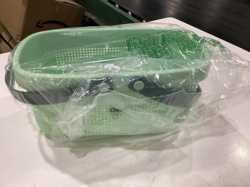 Condition photo showing Good Condition for jiatua plastic storage basket with handle portable shower caddy tote organizer basket bin for bathroom kitchen dorm room bedroom, green green large