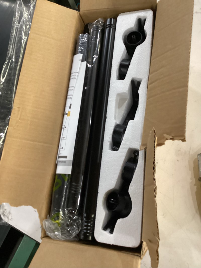 Condition photo showing Good Condition for yafex curtain rods 32-144 inch, heavy duty 1 inch adjustable curtain rod for windows, black extra long window treatment rods, modern design, easy installation