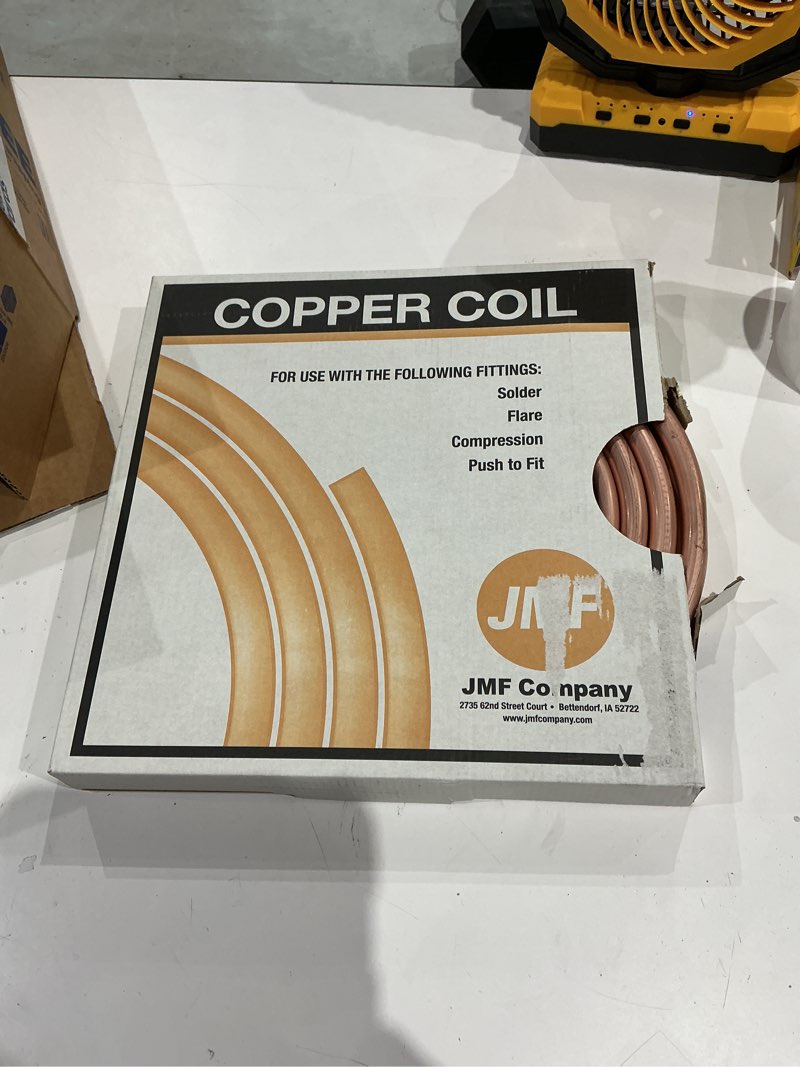 Condition photo showing As Is for jmf 1/2-in x 20-ft copper l coil