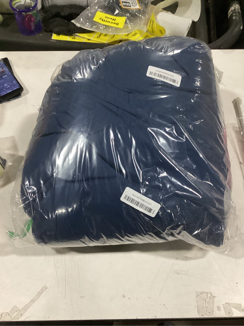 Condition photo showing As Is for Twin Size, Navy Blue Alternative Down Comforter - Warm, Lightweight, Luxury and Breathable Hotel Quality Bedding Set - All Season Fluffy and Cozy Oversized Cooling Microfiber Duvet Insert Comforter Twin 07 - Navy Blue