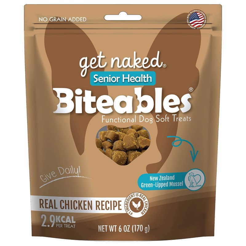  ( Case Of 7- pack) Get Naked Biteables Senior Health Soft Treats for Dogs, 6oz 1 Pouch