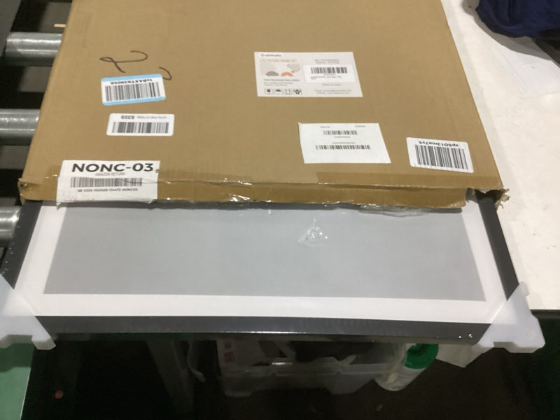 Condition photo showing New/Like New for upsimples 20x26 picture frame, display pictures 18x24 with mat or 20 x 26 without, wall hanging poster frames, black, 1 pack black 20x26