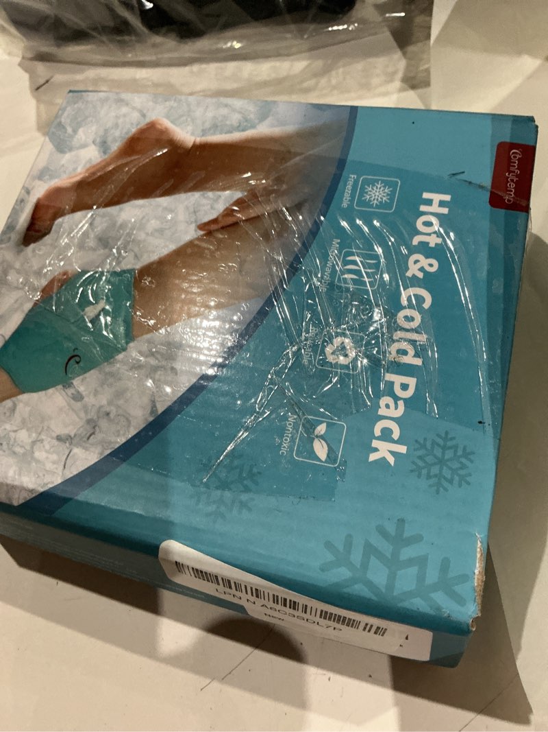 Condition photo showing Good Condition for comfytemp ankle ice pack wrap for plantar fasciitis, swelling, foot pain relief, gel ice packs for injuries reusable, hot cold compress for achilles tendonitis sprained ankles men women, 1 pack, blue baby blue standard 1